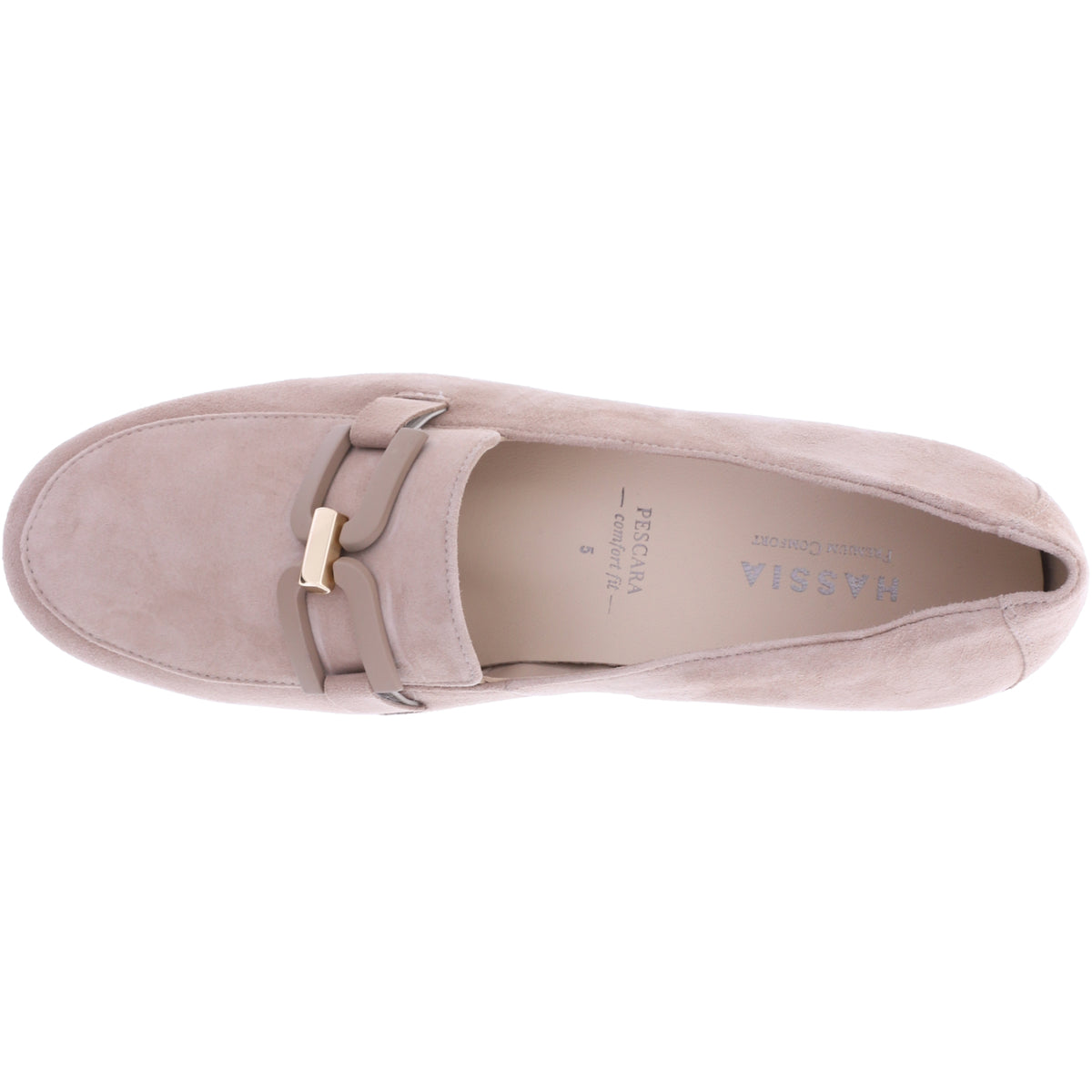 Hassia / Pescara / Cappuccino Samtziege / Wechselfußbett / 7-301742-2300 / Damen Slipper