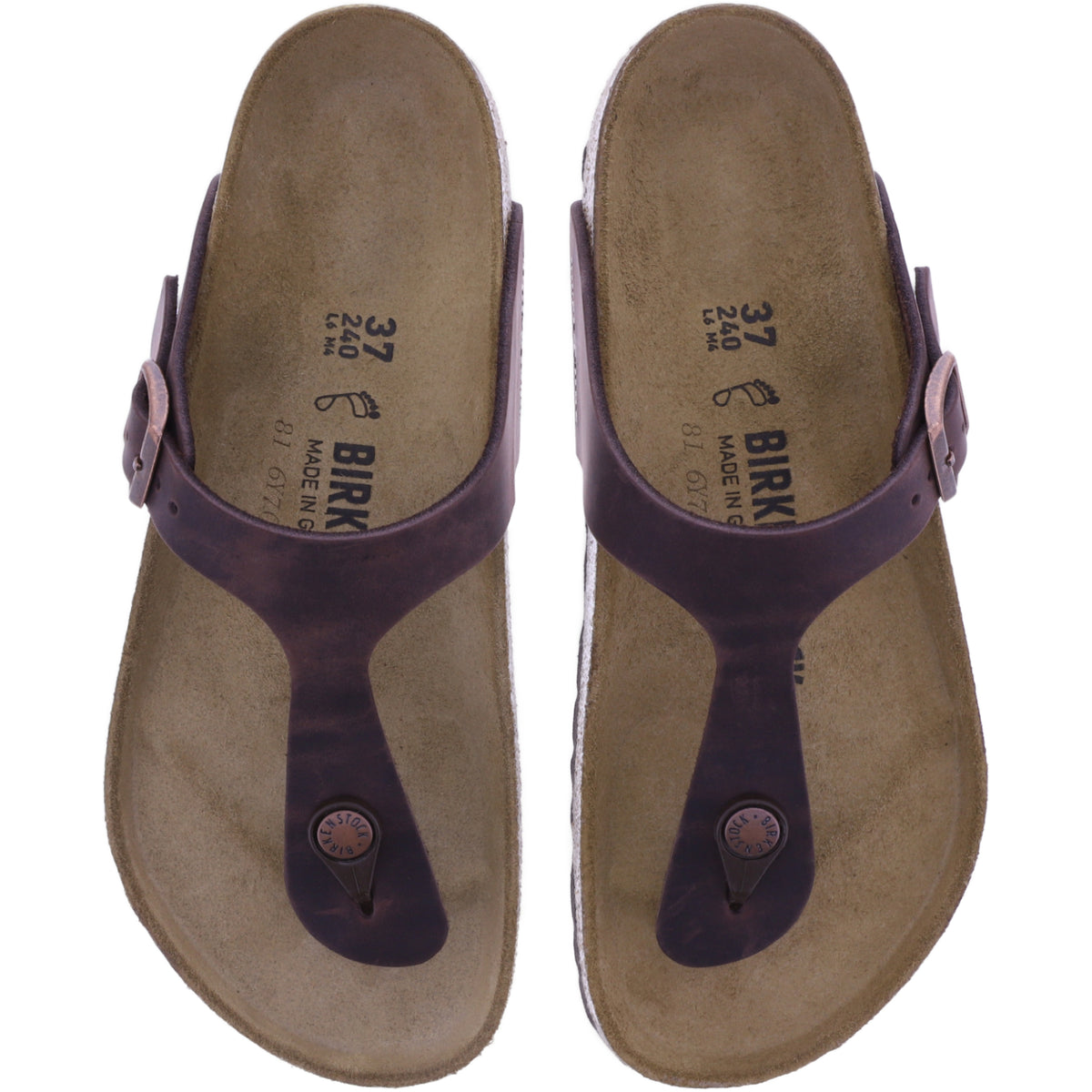 Birkenstock | Gizeh | Habana Fettleder | Weite: Normal | 743831 | Unisex Zehensteg