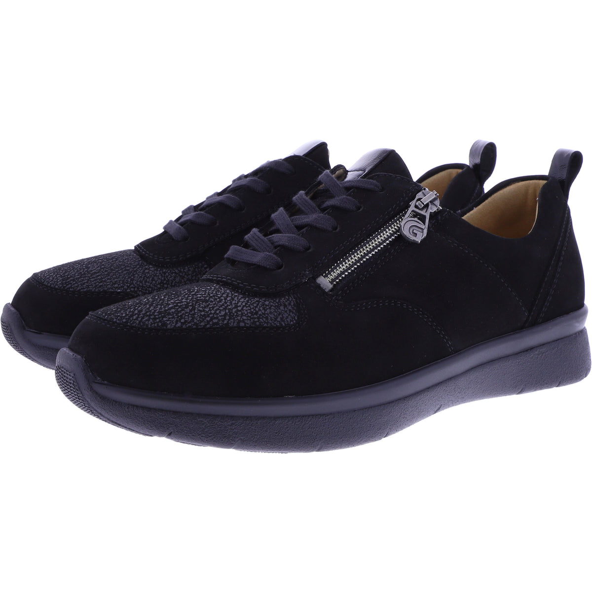 Ganter | Kira | Schwarz | Nubukleder | Sensitiv | | Weite: K | 209226-0100 | Damen Schnürer