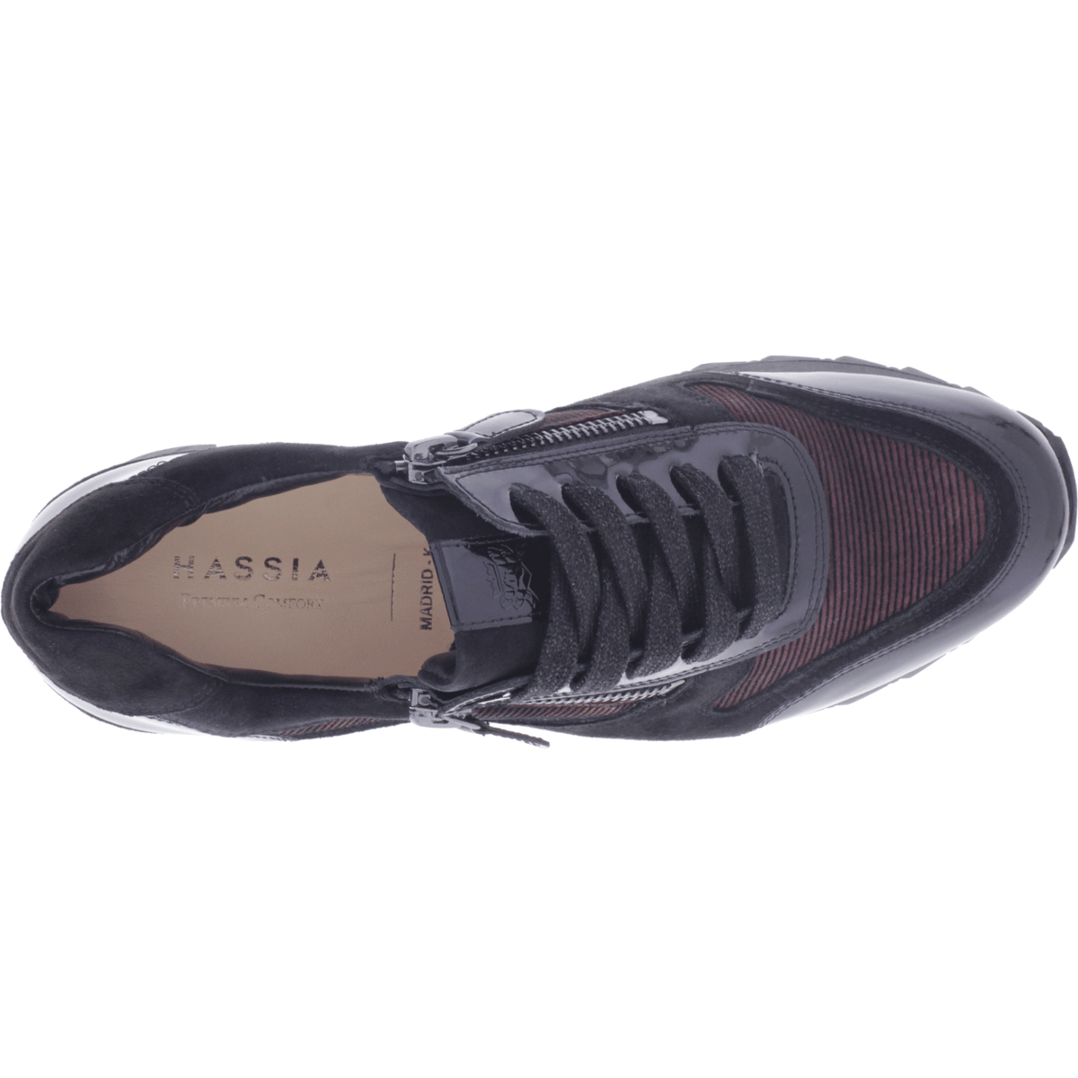 Hassia / Madrid / Schwarz Vino Leder / Wechselfußbett / Weite: K / Art: 8-301822-0142 / Damen