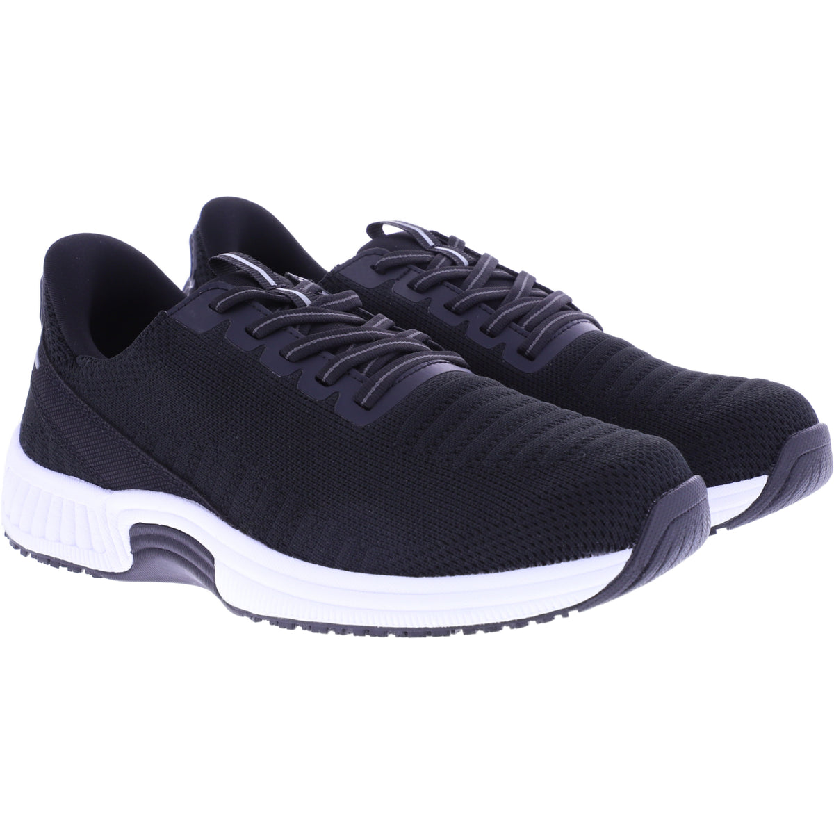 Orthofeet® | Kita | Schwarz-Weiß | Hands-Free Schuhe mit Fersendämpfung | Damen Schnürer