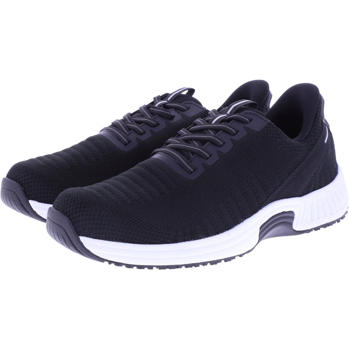 Orthofeet® | Kita | Schwarz-Weiß | Hands-Free Schuhe mit Fersendämpfung | Damen Schnürer