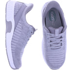 Orthofeet® | Kita | Hellgrau | Hands-Free Schuhe mit Fersendämpfung | Damen Schnürer