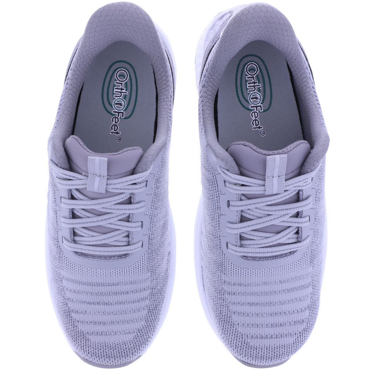 Orthofeet® | Kita | Hellgrau | Hands-Free Schuhe mit Fersendämpfung | Damen Schnürer