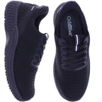 Orthofeet® | Kita | Schwarz-Schwarz | Hands-Free Schuhe mit Fersendämpfung | Damen Schnürer
