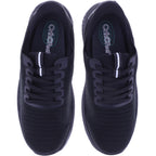 Orthofeet® | Kita | Schwarz-Schwarz | Hands-Free Schuhe mit Fersendämpfung | Damen Schnürer