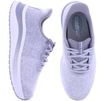 Orthofeet® | Nira | Light Gray Hellgrau | Hands-Free Schuhe mit Fersendämpfung | Damen Schnürer