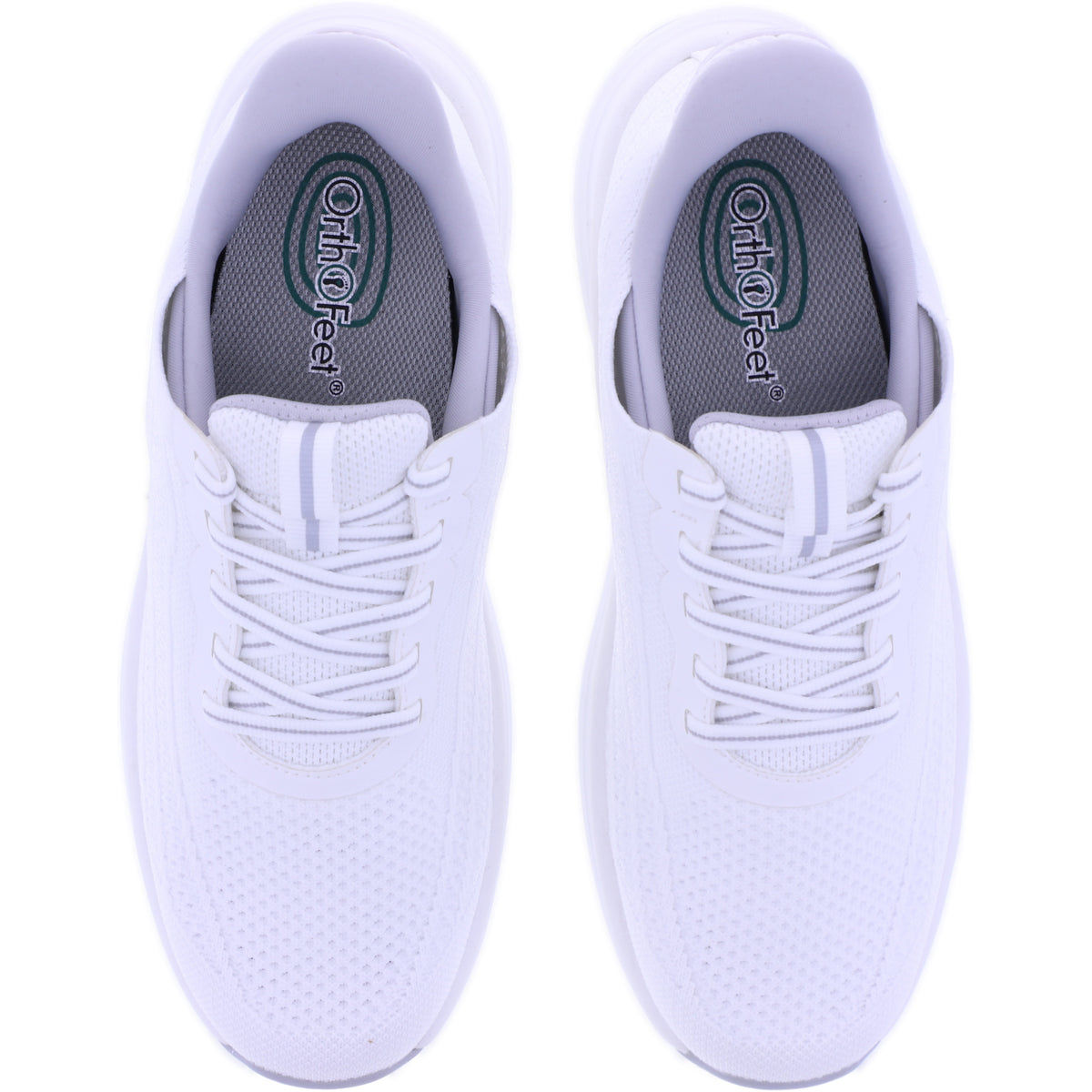 Orthofeet® | Nira | Weiß | Hands-Free Schuhe mit Fersendämpfung | Damen Schnürer