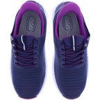 Orthofeet® | Kita | Dunkelblau-Orchidee | Hands-Free Schuhe mit Fersendämpfung | Damen Schnürer