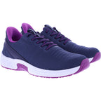 Orthofeet® | Kita | Dunkelblau-Orchidee | Hands-Free Schuhe mit Fersendämpfung | Damen Schnürer