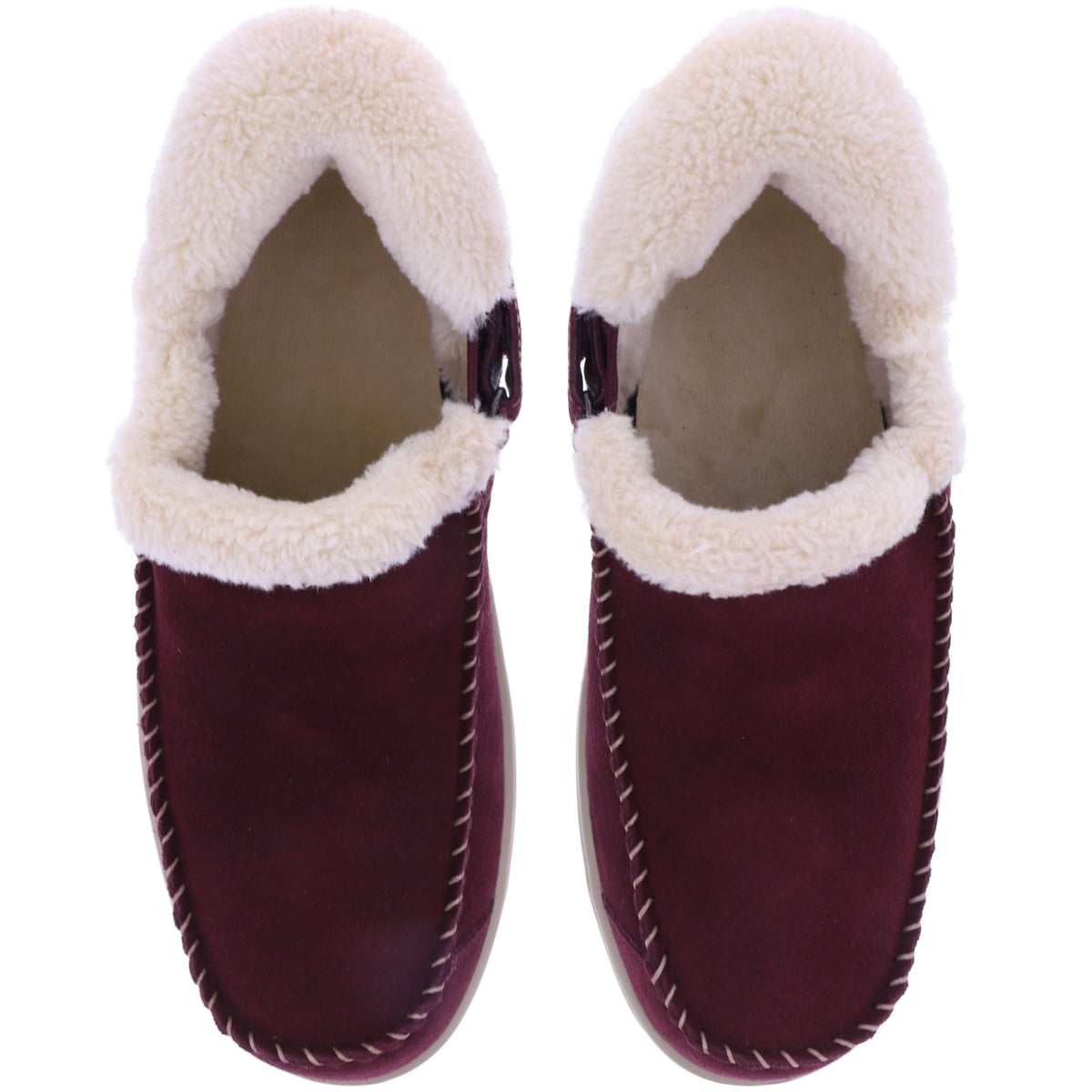 Orthofeet® | Lorin | Bordeaux-Rot | Hands-Free Slipper mit Fersendämpfung | Damen Hausschuhe