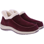 Orthofeet® | Lorin | Bordeaux-Rot | Hands-Free Slipper mit Fersendämpfung | Damen Hausschuhe