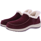 Orthofeet® | Lorin | Bordeaux-Rot | Hands-Free Slipper mit Fersendämpfung | Damen Hausschuhe
