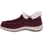Orthofeet® | Lorin | Bordeaux-Rot | Hands-Free Slipper mit Fersendämpfung | Damen Hausschuhe