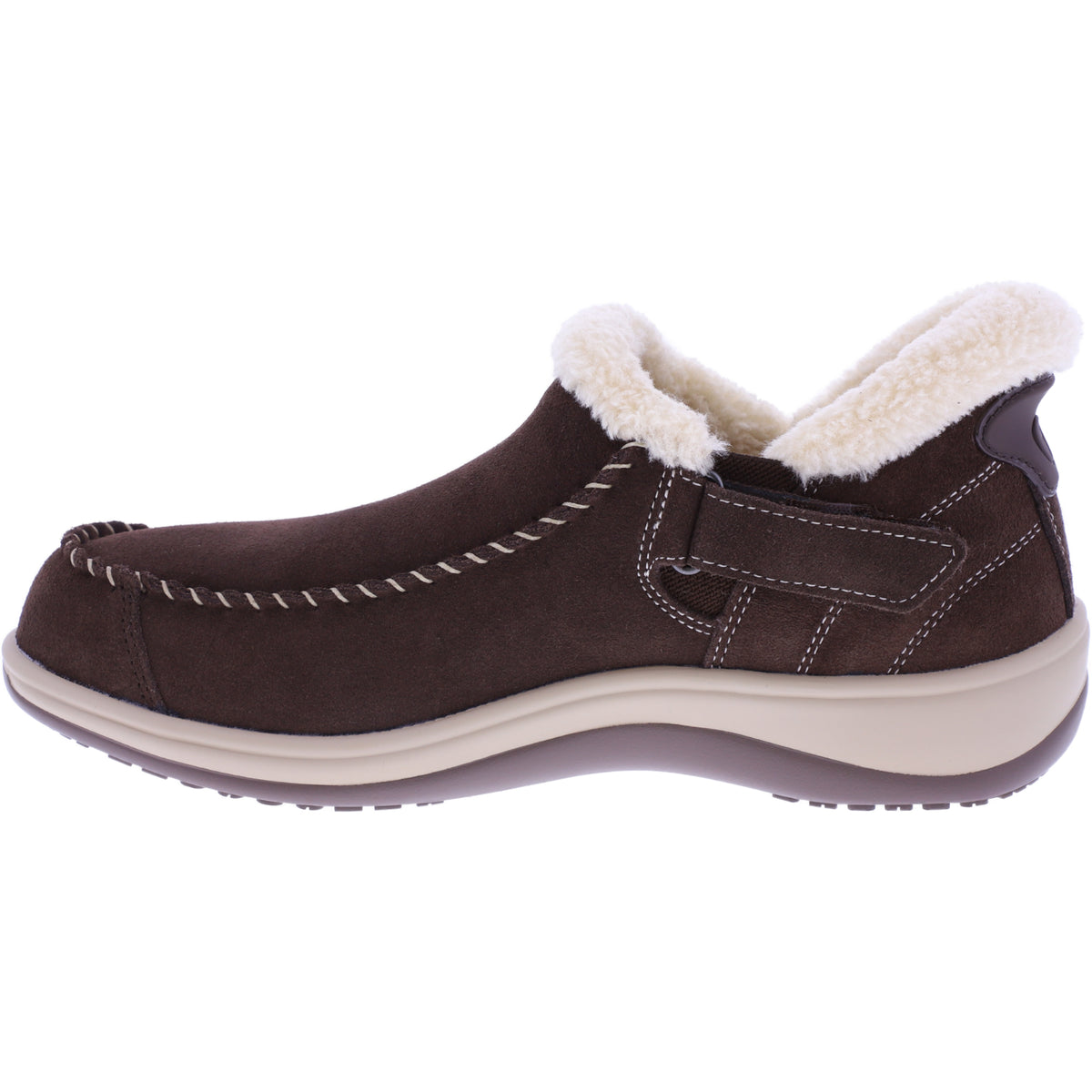 Orthofeet® | Lorin | Braun-Espresso | Hands-Free Slipper mit Fersendämpfung | Damen Hausschuhe