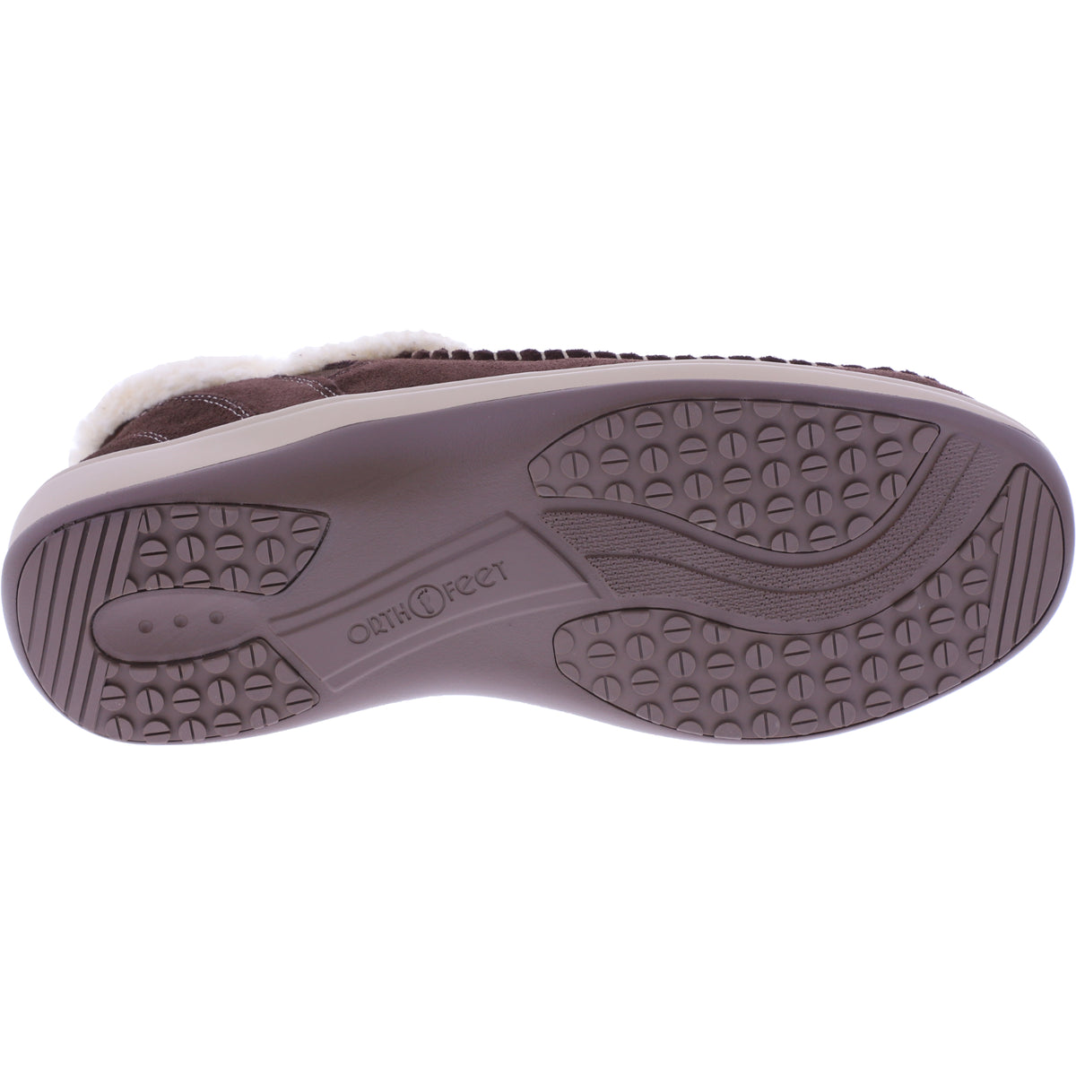 Orthofeet® | Lorin | Braun-Espresso | Hands-Free Slipper mit Fersendämpfung | Damen Hausschuhe