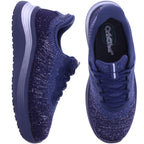 Orthofeet® | Nira | Navy-Silver | Hands-Free Schuhe mit Fersendämpfung | Damen Schnürer