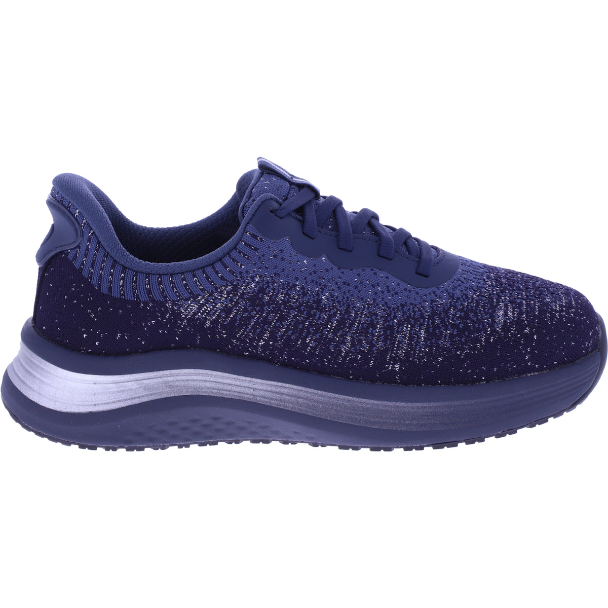 Orthofeet® | Nira | Navy-Silver | Hands-Free Schuhe mit Fersendämpfung | Damen Schnürer