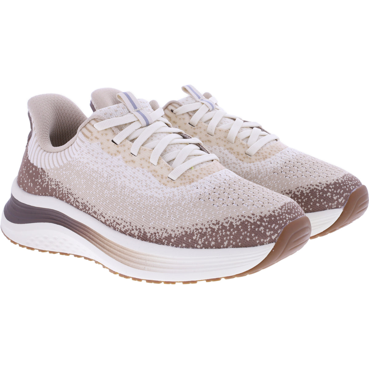 Orthofeet® | Nira | Taupe-Nutmeg | Hands-Free Schuhe mit Fersendämpfung | Damen Schnürer