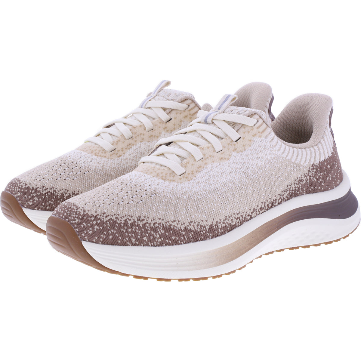 Orthofeet® | Nira | Taupe-Nutmeg | Hands-Free Schuhe mit Fersendämpfung | Damen Schnürer