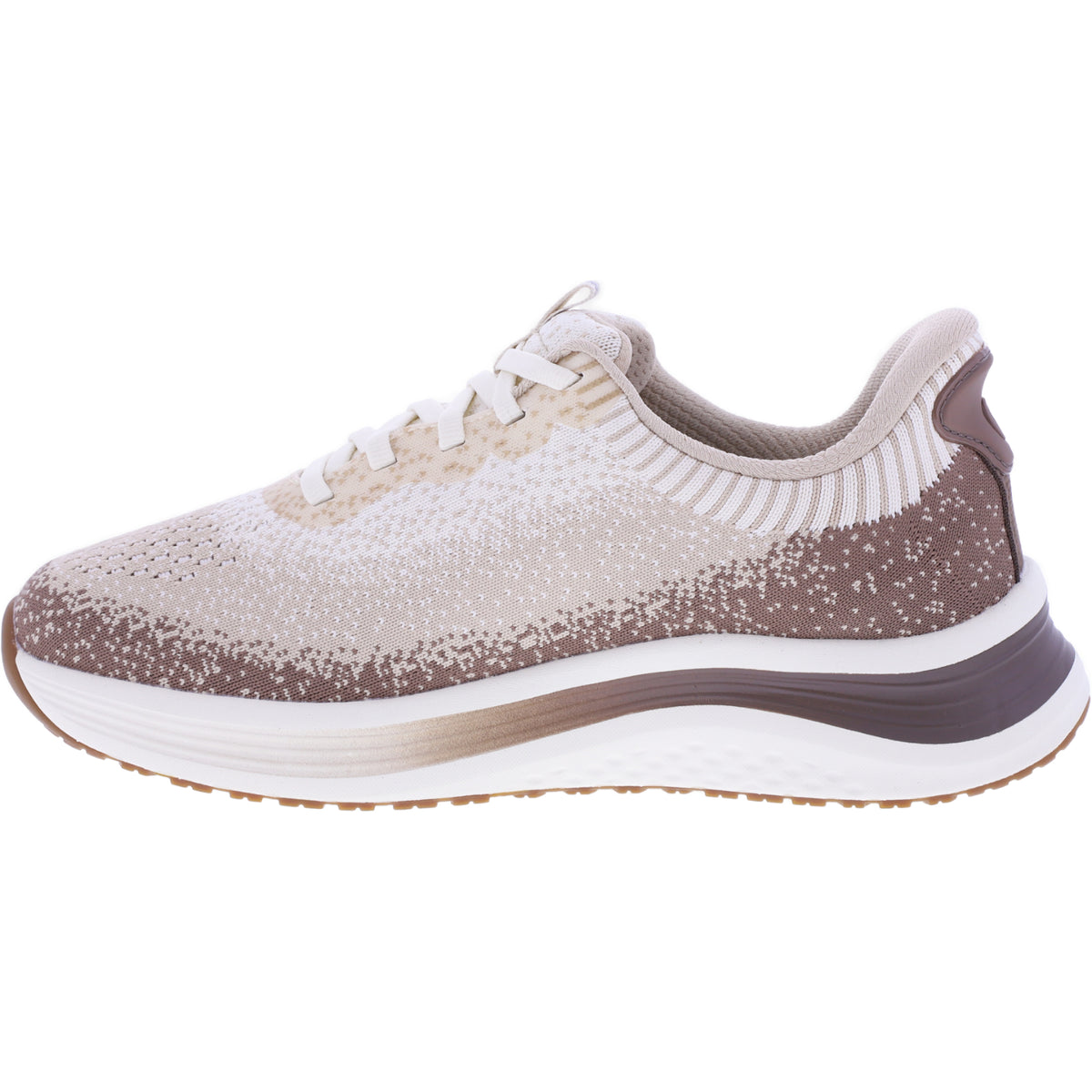 Orthofeet® | Nira | Taupe-Nutmeg | Hands-Free Schuhe mit Fersendämpfung | Damen Schnürer