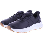 Orthofeet® | Stride | Schwarz Leder | Hands-Free Schuhe mit Fersendämpfung | Damen Schnürer