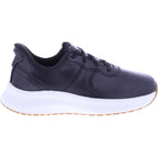 Orthofeet® | Stride | Schwarz Leder | Hands-Free Schuhe mit Fersendämpfung | Damen Schnürer