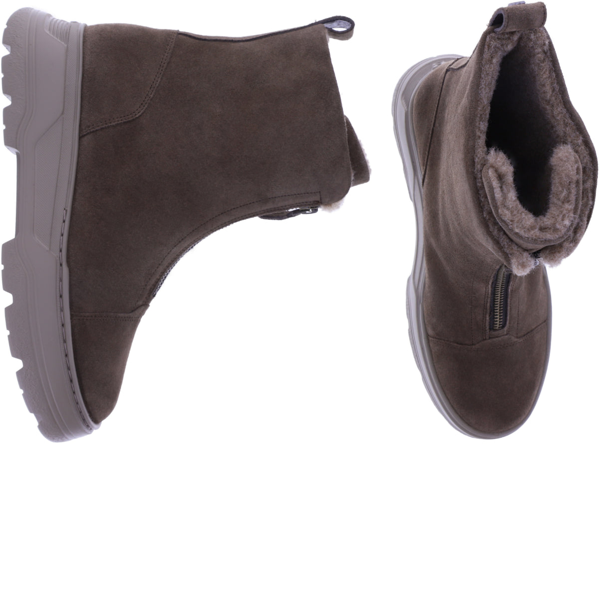 Paul Green | 8243-008 | Earth-Taupe | Weiches Kalbsleder | Damen Booties