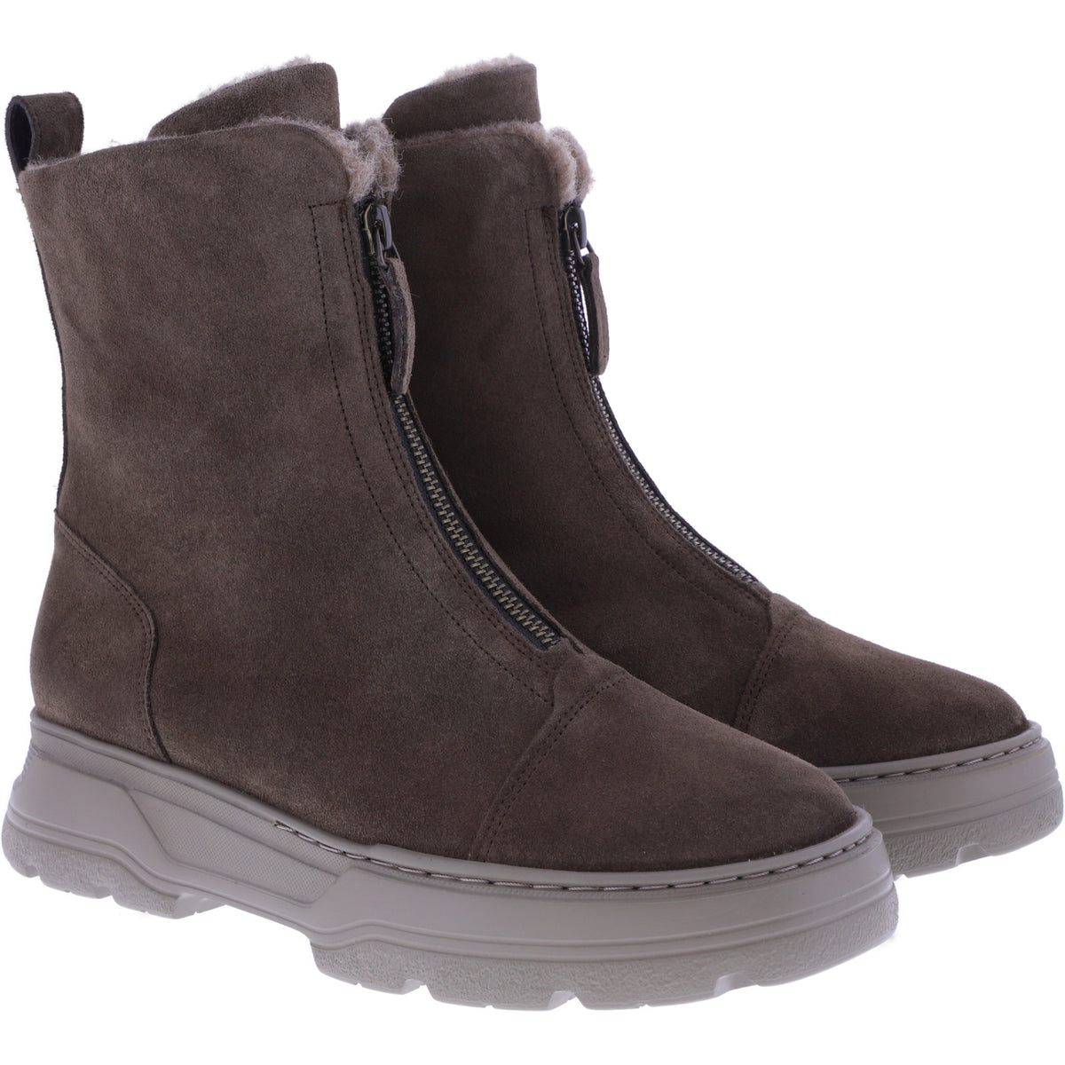 Paul Green | 8243-008 | Earth-Taupe | Weiches Kalbsleder | Damen Booties