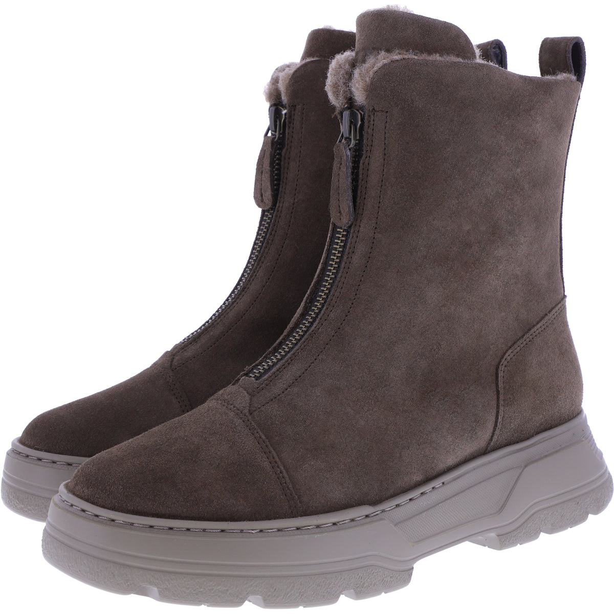 Paul Green | 8243-008 | Earth-Taupe | Weiches Kalbsleder | Damen Booties