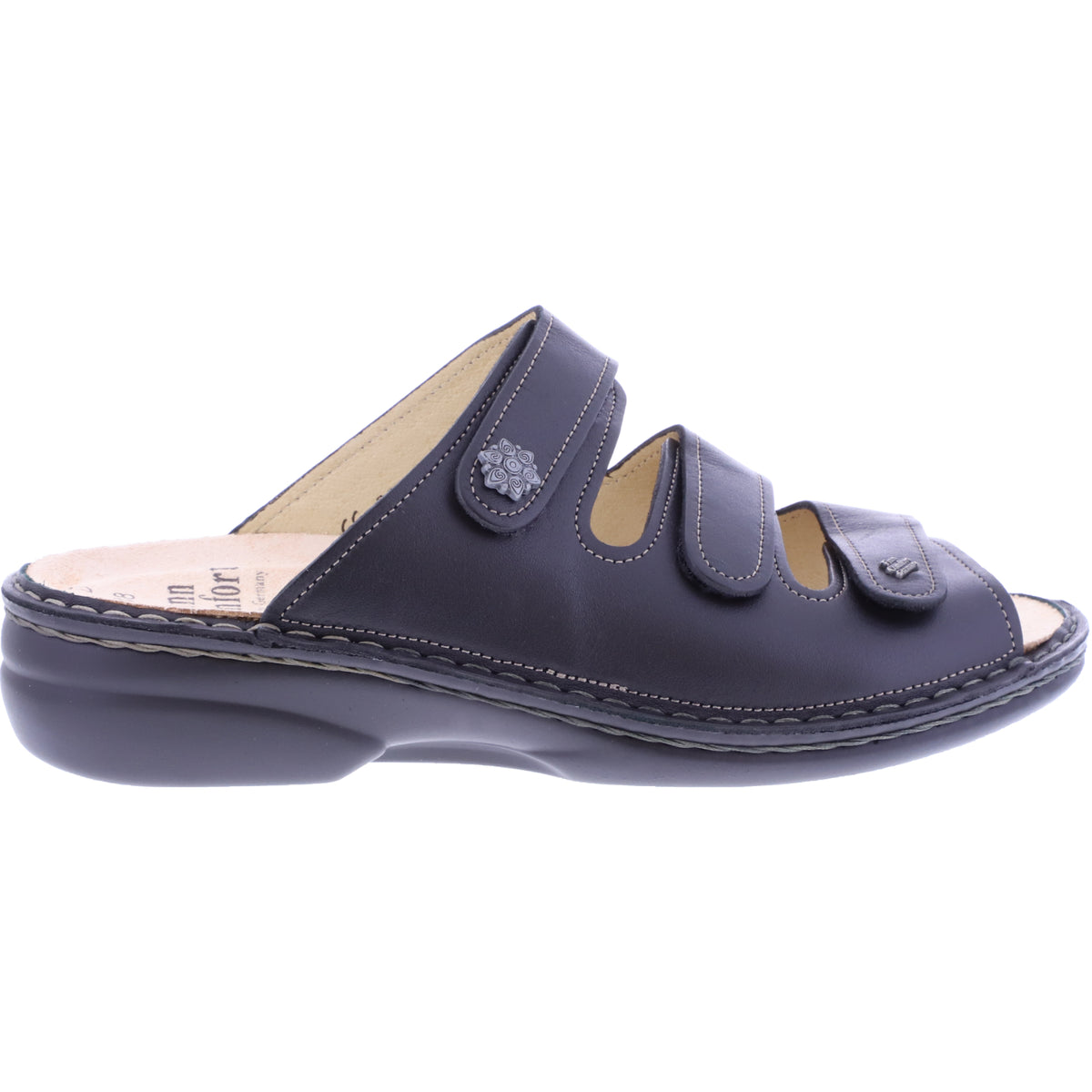 Finn Comfort / Menorca-Soft / Schwarz Nappa / Wechselfußbett / Art: 82564-014099 / Damen Pantoletten