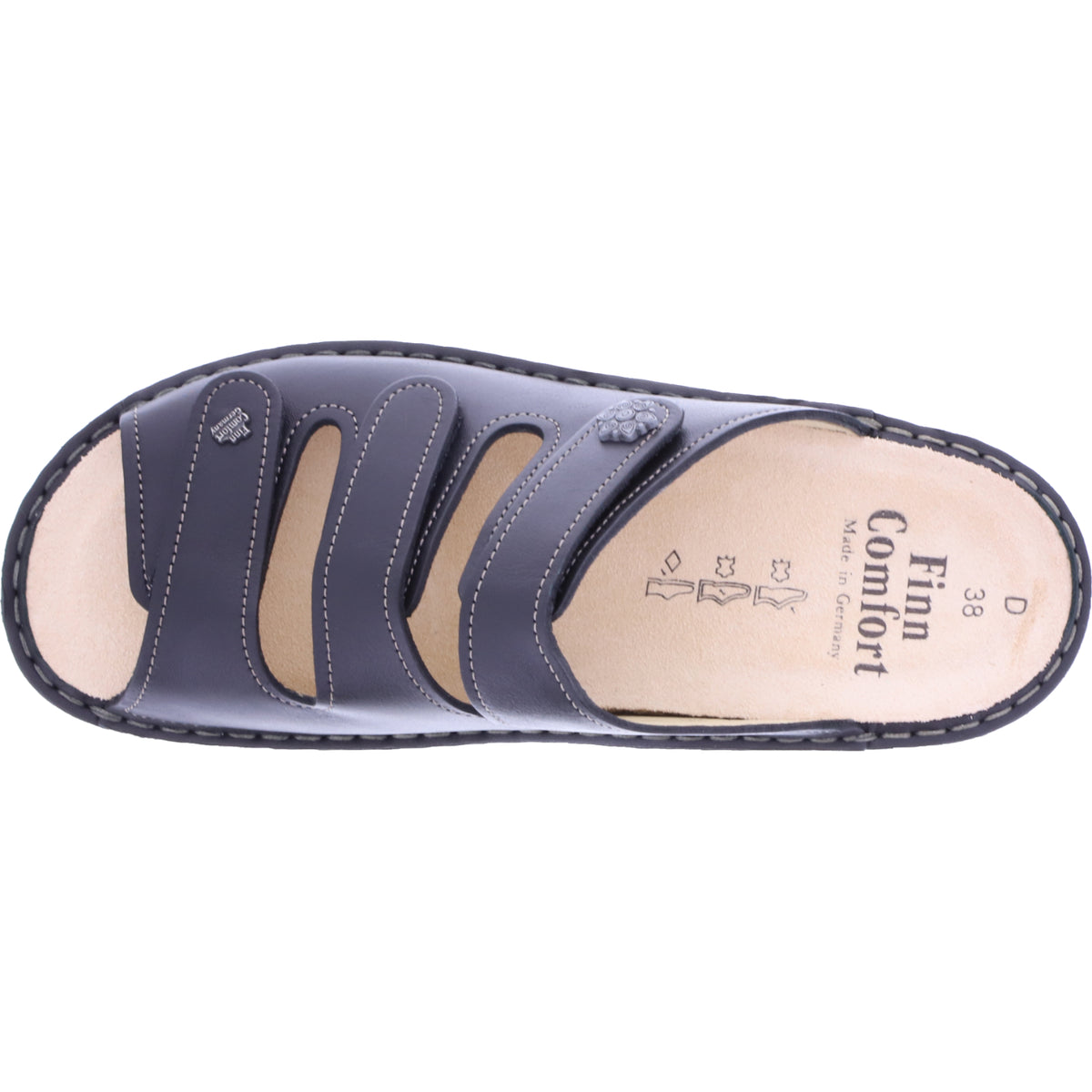 Finn Comfort / Menorca-Soft / Schwarz Nappa / Wechselfußbett / Art: 82564-014099 / Damen Pantoletten