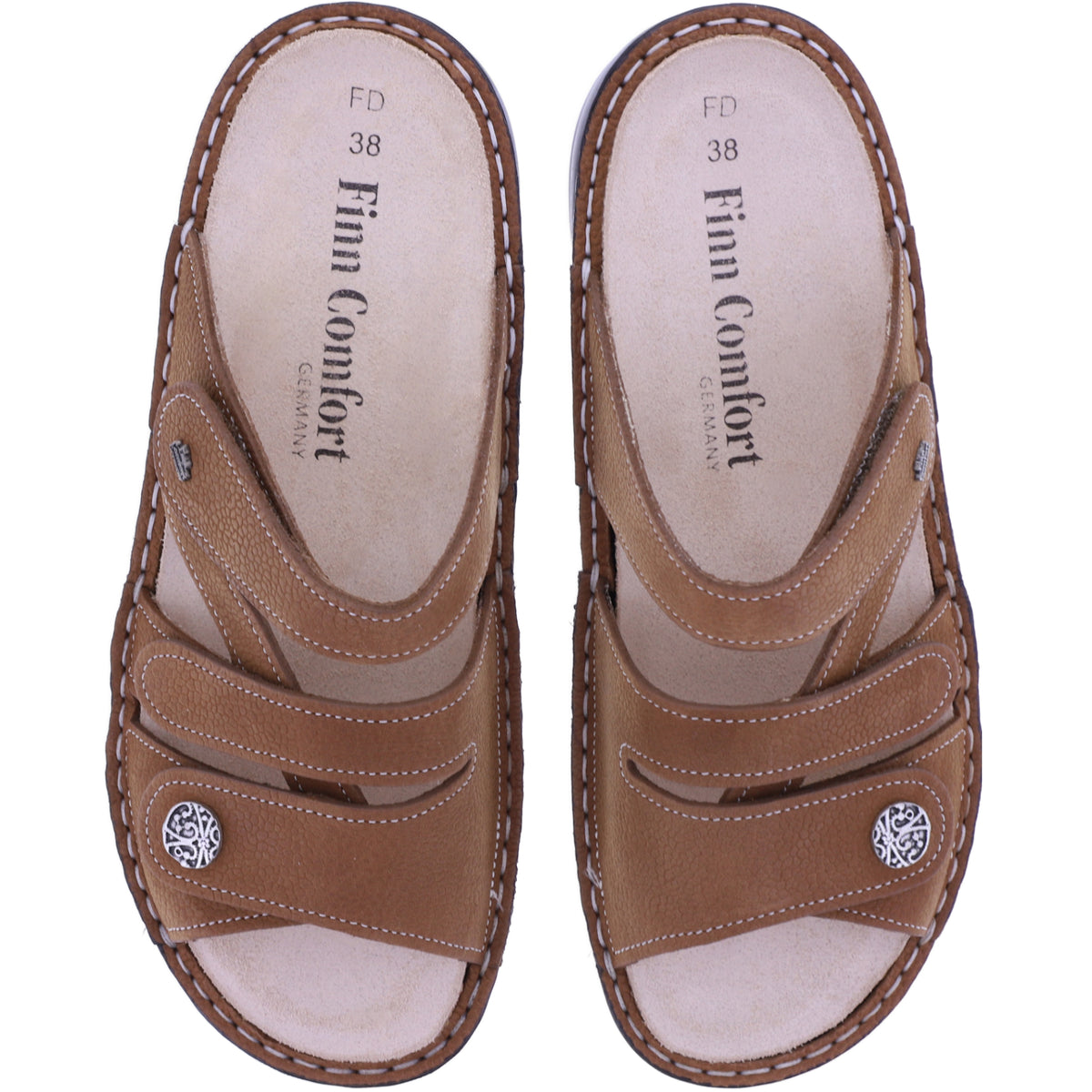 Finn Comfort | Ventura-Soft | Brandy-Cognac | Wechselfußbett | 82568-834111 | Damen Pantoletten