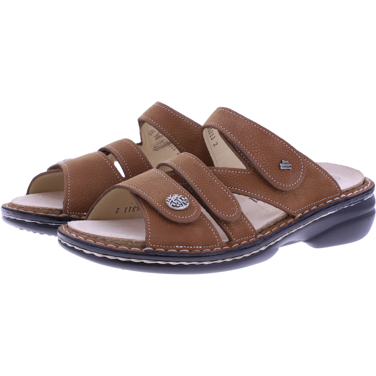 Finn Comfort | Ventura-Soft | Brandy-Cognac | Wechselfußbett | 82568-834111 | Damen Pantoletten