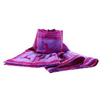 Otto Flemmich / Premium Seiden-Schal gewebt / Fuchsia-Amethystviolett / große Hirsche