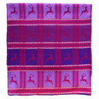Otto Flemmich / Premium Seiden-Schal gewebt / Fuchsia-Amethystviolett / große Hirsche