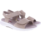 Rollingsoft by Gabor | Damen Aktiv Sandalen | Sand Samtchevreau-Leder | mit Klettverschluss