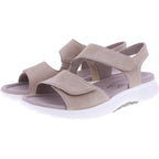 Rollingsoft by Gabor | Damen Aktiv Sandalen | Sand Samtchevreau-Leder | mit Klettverschluss
