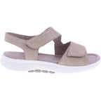 Rollingsoft by Gabor | Damen Aktiv Sandalen | Sand Samtchevreau-Leder | mit Klettverschluss
