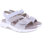 Rollingsoft by Gabor | Damen Aktiv Sandalen | Beige-Offwhite | mit Wechselfußbett