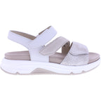 Rollingsoft by Gabor | Damen Aktiv Sandalen | Beige-Offwhite | mit Wechselfußbett