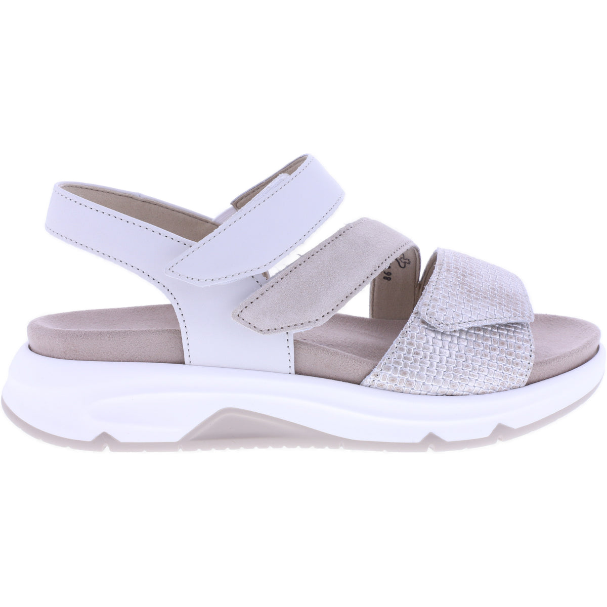 Rollingsoft by Gabor | Damen Aktiv Sandalen | Beige-Offwhite | mit Wechselfußbett