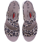 Rollingsoft by Gabor | Damen Aktiv Sandalen | Natur-Leomuster | mit Wechselfußbett