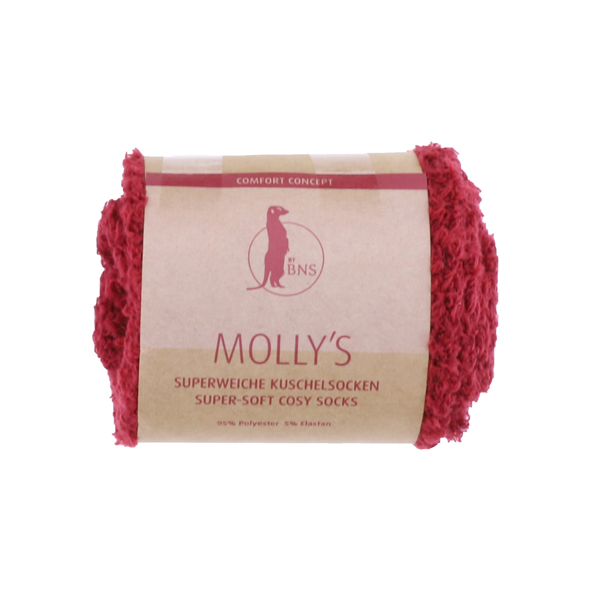 BNS / Molly´s superweiche Kuschelsocken / Weinrot