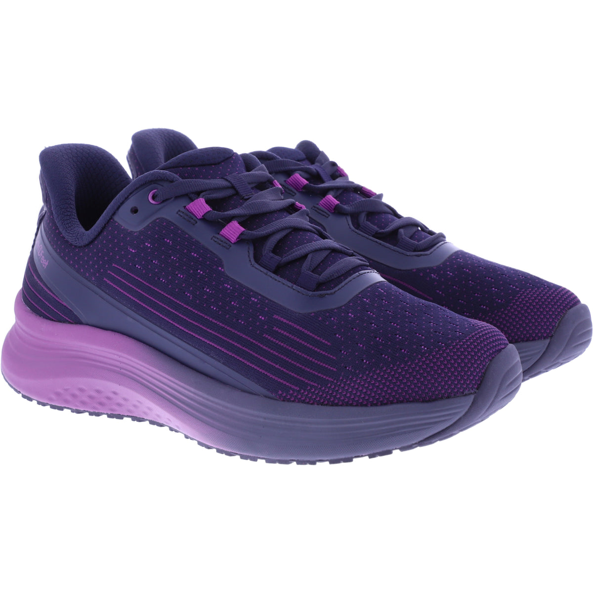 Orthofeet® | Dart | Navy/Orchid/Lila | Hands-Free Schuhe mit Fersendämpfung | Damen Schnürer