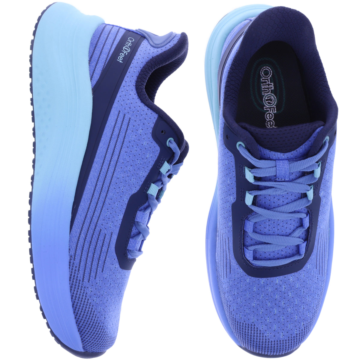 Orthofeet® | Dart | Blue/Navy/Aqua | Hands-Free Schuhe mit Fersendämpfung | Damen Schnürer