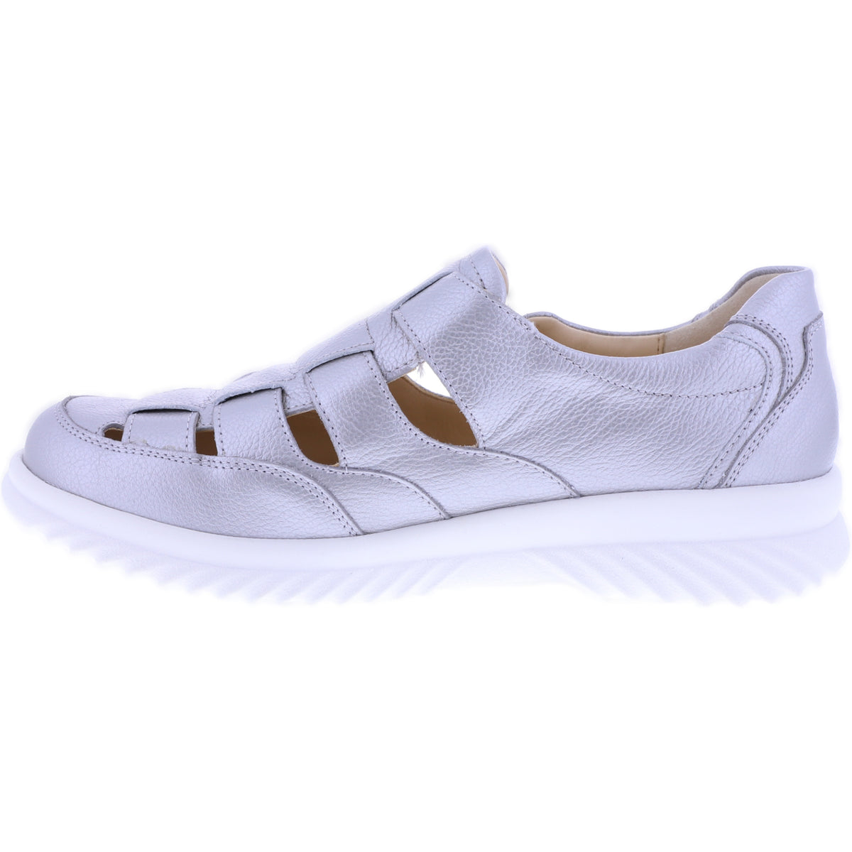 Ganter | Heike | Silber Softmetallic | Weite: H | Kalbsleder | 9-204550-7600 | Damen Sandale