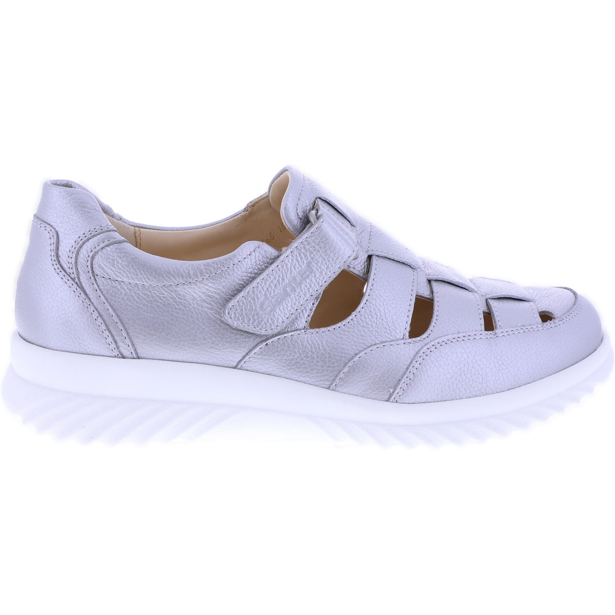 Ganter | Heike | Silber Softmetallic | Weite: H | Kalbsleder | 9-204550-7600 | Damen Sandale