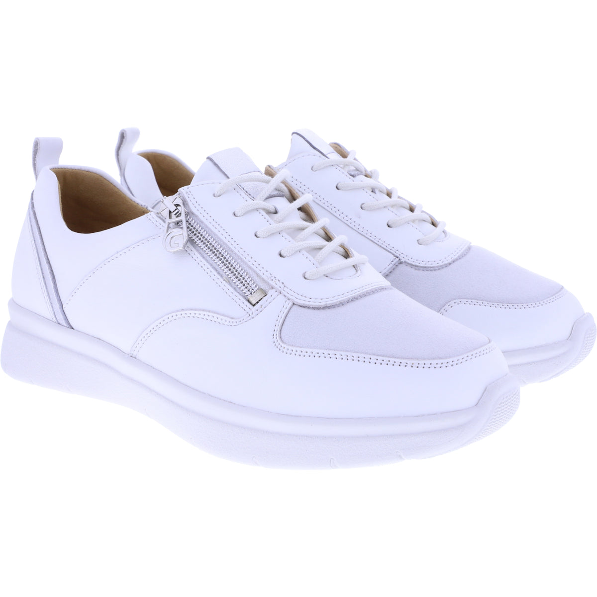 Ganter | Kira | Milk-Weiß | Kalbsleder | Sensitiv | Weite: K | 9-209227-0600 | Damen Schnürer