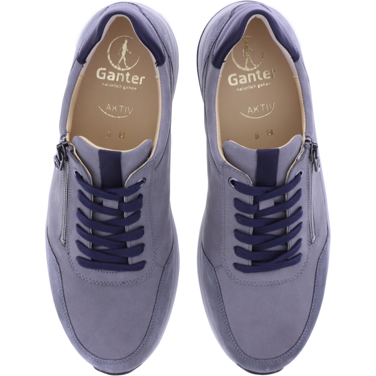 Ganter AKTIV | High Flyer | Graphit-Greyblue | Weite: H | Kalbsleder | 9-251912-6364 Herren Schnürer